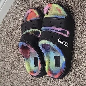 Rainbow Crocs size 7